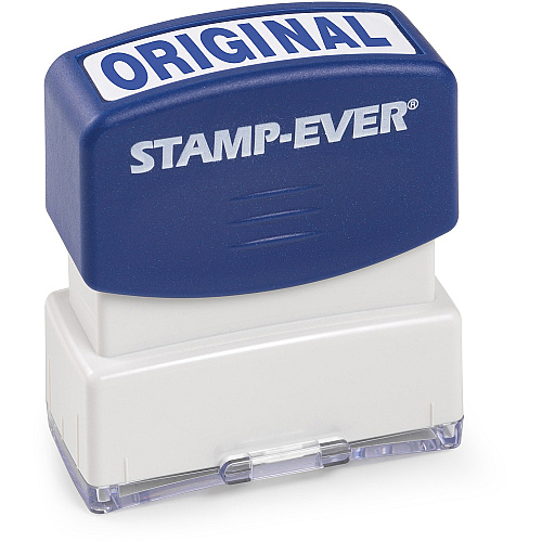 Trodat Pre-inked ORIGINAL Stamp Text Stamp - ORIGINAL - 1.69" Impression Width x 0.56" Impression Length - 50000 Impression(s) - Blue - 1 Each - TAA Compliant (5957)