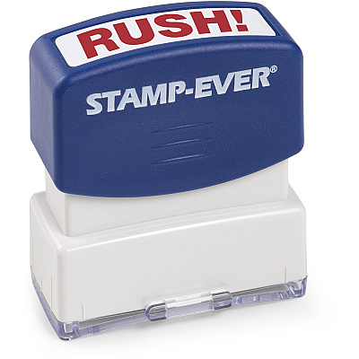 Trodat Pre-Inked RUSH! Stamp Text Stamp - RUSH! - 1.69" Impression Width x 0.56" Impression Length - 50000 Impression(s) - Red - 1 Each - TAA Compliant (5965)