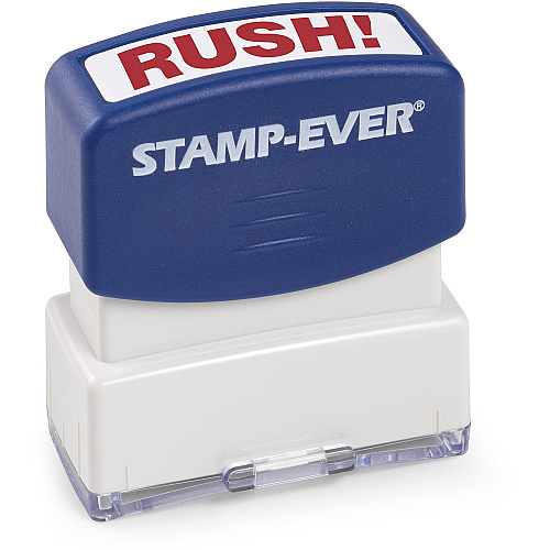 Trodat Pre-Inked RUSH! Stamp Text Stamp - RUSH! - 1.69" Impression Width x 0.56" Impression Length - 50000 Impression(s) - Red - 1 Each - TAA Compliant (5965)