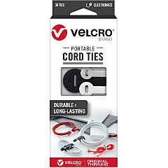 VELCRO&reg; Portable Cord Ties Cable Tie - Multi - 36 / Pack (30817)