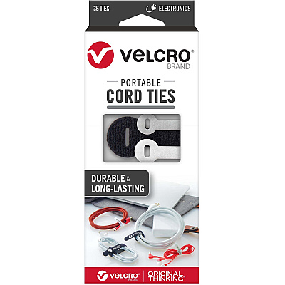VELCRO&reg; Portable Cord Ties Cable Tie - Multi - 36 / Pack (30817)