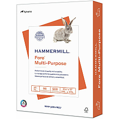 Hammermill Fore Multipurpose Copy Paper - White 96 Brightness - Letter - 8 1/2" x 11" - 20 lb Basis Weight - Acid-free - White - 500 Sheets per Ream - 40 / Pallet (103267PL) Hammermill Fore Multipurpose Copy Paper - White 96 Brightness - Letter - 8 1/2" x 11" - 20 lb Basis Weight - Acid-free - White - 500 Sheets per Ream - 40 / Pallet (103267PL)