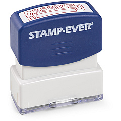 Trodat Pre-inked RECEIVED Stamp Text Stamp - RECEIVED - 1.69" Impression Width x 0.56" Impression Length - 50000 Impression(s) - Red - 1 Each - TAA Compliant (5962)