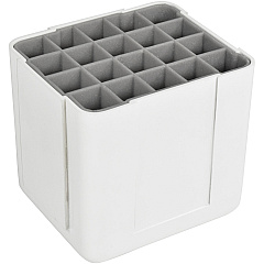 Deflecto Interlocking Marker Organizer 4.30" Height x 4.40" Width x 3.40" Depth - Desktop - Portable, Stackable - White - Acrylonitrile Butadiene Styrene (ABS) - 1 Each (29123CR) Deflecto Interlocking Marker Organizer 4.30" Height x 4.40" Width x 3.40" Depth - Desktop - Portable, Stackable - White - Acrylonitrile Butadiene Styrene (ABS) - 1 Each (29123CR)
