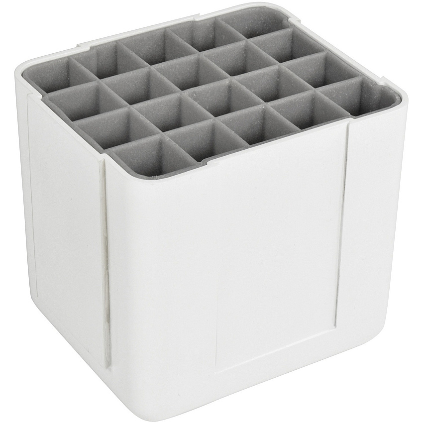 Deflecto Interlocking Marker Organizer 4.30" Height x 4.40" Width x 3.40" Depth - Desktop - Portable, Stackable - White - Acrylonitrile Butadiene Styrene (ABS) - 1 Each (29123CR)