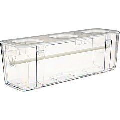 Deflecto Ribbon Dispenser 4.40" Height x 13.30" Width x 4.20" Depth - Desktop - Lid, Portable, Stackable, Wall Mountable - Clear - Plastic, Polypropylene - 1 Each (29321CR) Deflecto Ribbon Dispenser 4.40" Height x 13.30" Width x 4.20" Depth - Desktop - Lid, Portable, Stackable, Wall Mountable - Clear - Plastic, Polypropylene - 1 Each (29321CR)