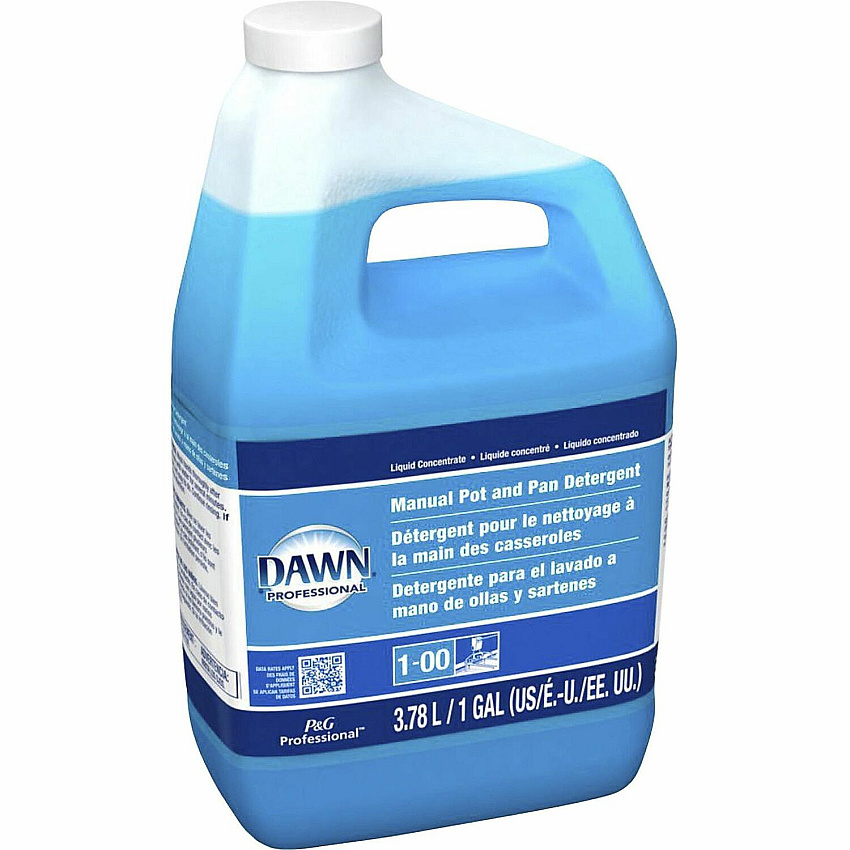 Dawn Manual Pot/Pan Detergent Concentrate Liquid - 128 fl oz (4 quart) - Original Scent - 4 / Carton - Blue (57446)
