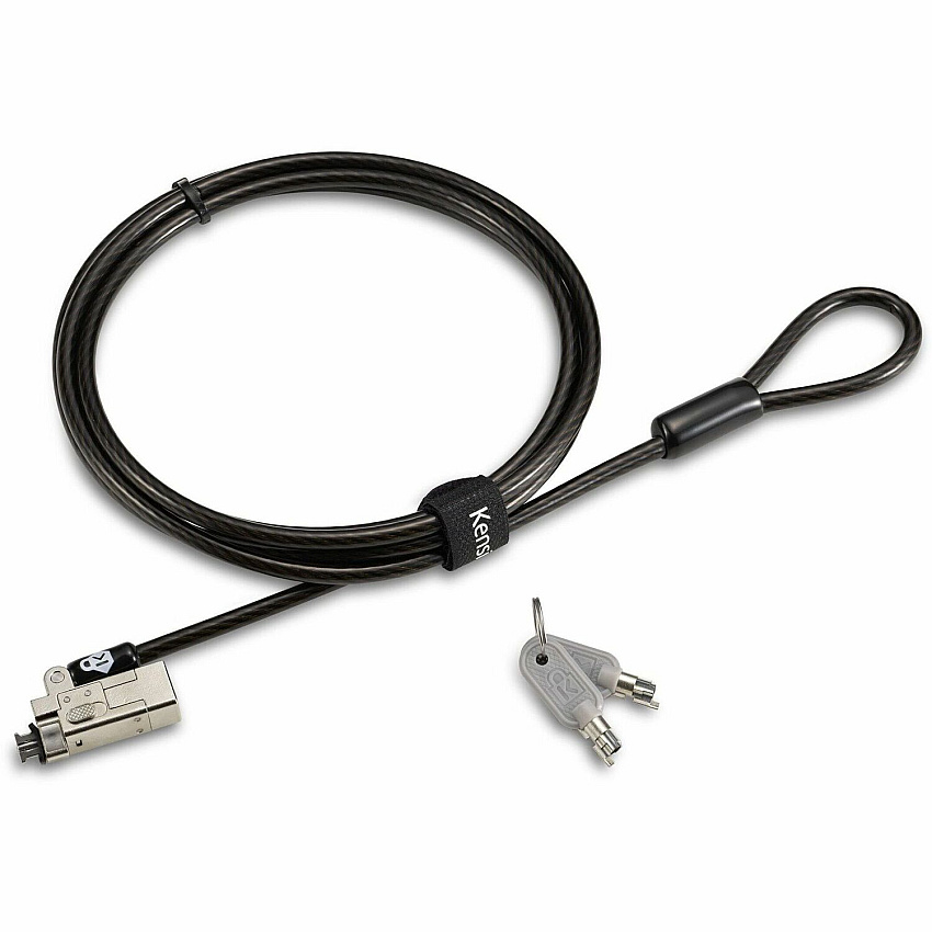 Kensington Slim NanoSaver 2.0 Keyed Laptop Lock 6 ft Cable - Keyed Lock - Carbon Steel - For Notebook - 1 Each (65021)