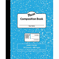 Pacon Composition Book 24 Sheets - 48 Pages - 9.8" Width x 7.5" Depth - Blue Marble Cover - Durable Cover, Soft Cover - 1 Each (PMMK37138) Pacon Composition Book 24 Sheets - 48 Pages - 9.8" Width x 7.5" Depth - Blue Marble Cover - Durable Cover, Soft Cover - 1 Each (PMMK37138)