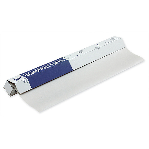 Rainbow Kraft Newsprint Paper Roll Art - 36" Width x 100 ft Length - White - 1 Roll (P0066401)