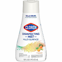 Clorox Disinfecting, Sanitizing & Antibacterial Mist Refill 16 fl oz (0.5 quart) - Lemongrass Mandarin Scent - Non-aerosol, Bleach-free - White - 1 Each (60155) Clorox Disinfecting, Sanitizing & Antibacterial Mist Refill 16 fl oz (0.5 quart) - Lemongrass Mandarin Scent - Non-aerosol, Bleach-free - White - 1 Each (60155)