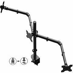 Rocelco RDM3 Desk Mount for LCD Monitor, LED Monitor, Display Stand - Black - Landscape/Portrait Rocelco RDM3 Desk Mount for LCD Monitor, LED Monitor, Display Stand - Black - Landscape/Portrait