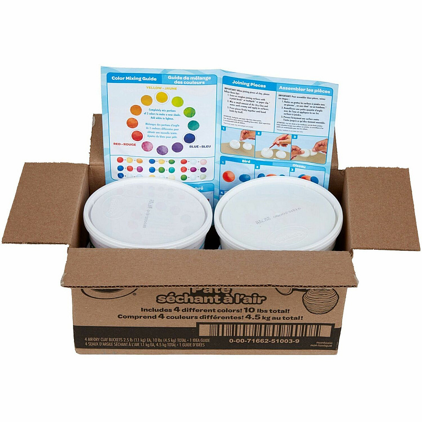 Crayola Air-Dry Clay Classroom, Room - Assorted - 4 / Pack (575100)