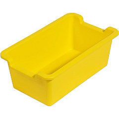 Deflecto Antimicrobial Rectangular Storage Bin 5.06" Height x 13.24" Width x 8.05" Depth - Antimicrobial, Lightweight, Mold Resistant, Mildew Resistant, Handle, Portable, Stackable - Yellow - Polypropylene - 1 Each (39510YEL)