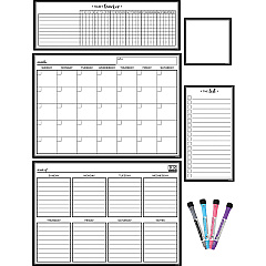 Teacher Created Resources Black & White Dry-Erase Magnetic Calendar Set Black, White - 1 Pack (77407) Teacher Created Resources Black & White Dry-Erase Magnetic Calendar Set Black, White - 1 Pack (77407)