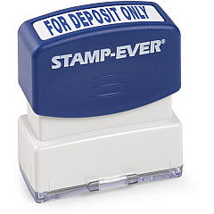 Trodat FOR DEPOSIT ONLY Pre-inked Stamp Message Stamp - FOR DEPOSIT ONLY - 0.56" Impression Width x 1.69" Impression Length - 50000 Impression(s) - Blue - 1 Each - TAA Compliant (5955) Trodat FOR DEPOSIT ONLY Pre-inked Stamp Message Stamp - FOR DEPOSIT ONLY - 0.56" Impression Width x 1.69" Impression Length - 50000 Impression(s) - Blue - 1 Each - TAA Compliant (5955)