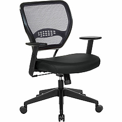 Office Star 5500 Dillon Back & Seat Managers Chair Black Seat Color - Vinyl Seat Material - Black Back Color - Vinyl Back Material - 5-star Base - Armrest - 1 Each (5500DR107) Office Star 5500 Dillon Back & Seat Managers Chair Black Seat Color - Vinyl Seat Material - Black Back Color - Vinyl Back Material - 5-star Base - Armrest - 1 Each (5500DR107)