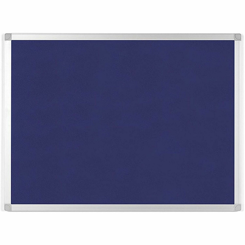 MasterVision Ayda Fabric Bulletin Board - 18" x 24" 18" Board Height x 24" Board Width - Blue Felt, Fabric Surface - Self-healing, Durable, Resilient - Aluminum Frame - 1 Each (FA02439214)