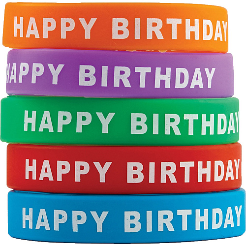 Teacher Created Resources Happy Birthday Wristbands Multi - Silicone - 1 Set (6559)