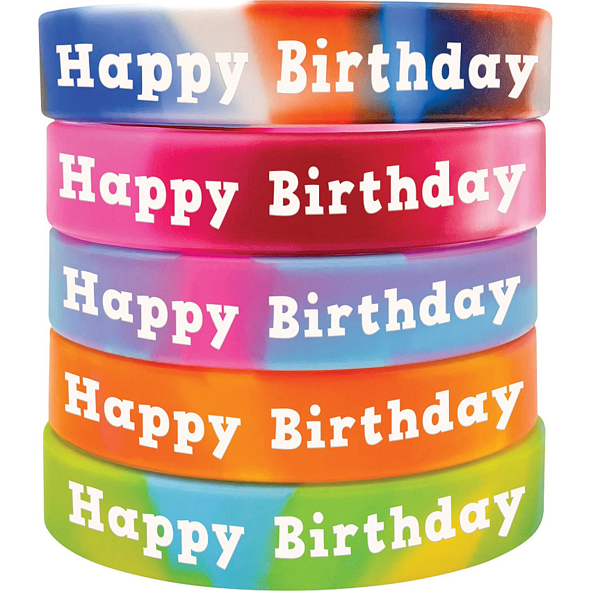 Teacher Created Resources Happy Birthday Wristbands Multi - Silicone - 1 Set (6565)