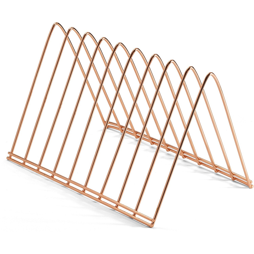 Officemate Triangle Wire Sorter 7" Height x 7" Width x 11" Depth - Desktop - Sturdy - Rose Gold - Steel Wire - 1 Each (93151)