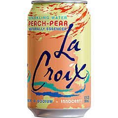 LaCroix Peach-Pear Flavored Sparkling Water Ready-to-Drink - 12 fl oz (355 mL) - Peach Pear - 12/Pack - 2 / Carton (40102) LaCroix Peach-Pear Flavored Sparkling Water Ready-to-Drink - 12 fl oz (355 mL) - Peach Pear - 12/Pack - 2 / Carton (40102)