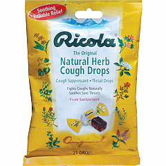 Ricola Original Herb Cough Drops For Cough, Sore Throat, Sore - 21 / Bag (3000219) Ricola Original Herb Cough Drops For Cough, Sore Throat, Sore - 21 / Bag (3000219)