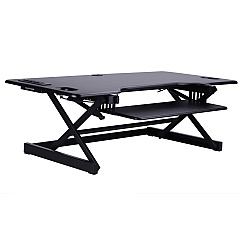 Rocelco Sit/Stand Desk Riser 45 lb Load Capacity - 20" Height x 45.75" Width x 23.75" Depth - Black - 1 Each (RDADRB46A) Rocelco Sit/Stand Desk Riser 45 lb Load Capacity - 20" Height x 45.75" Width x 23.75" Depth - Black - 1 Each (RDADRB46A)