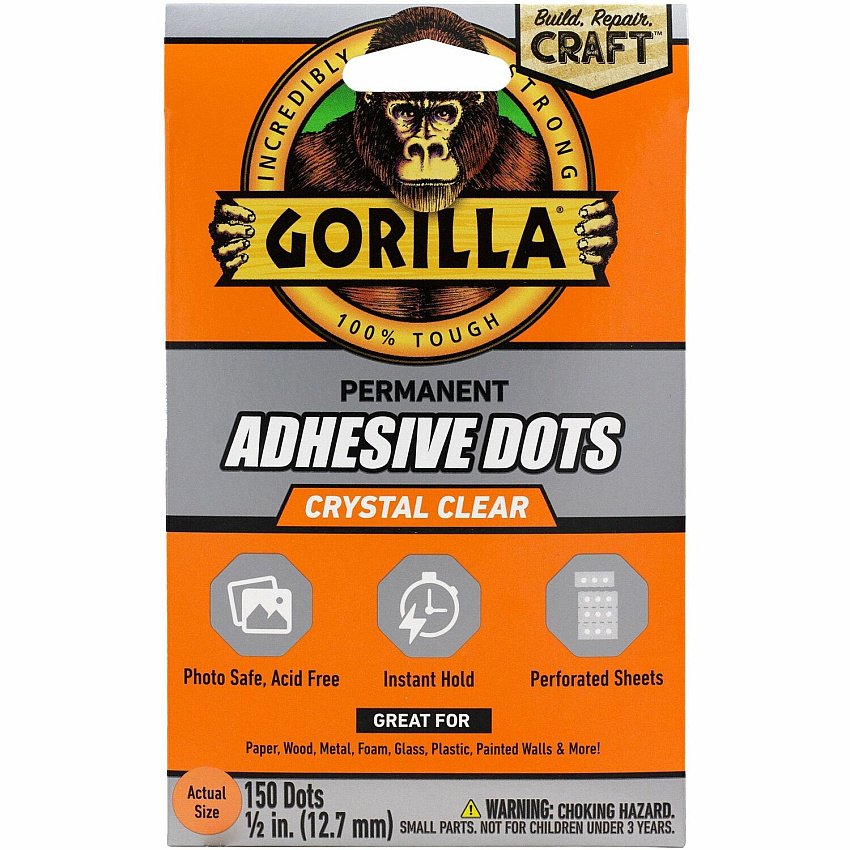 Gorilla Glue Gorilla Adhesive Dots Clear - 150 / Pack (104905)