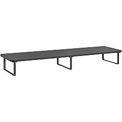 Lorell Quick-Install Monitor Laptop Riser 4.80" Height x 39.40" Width x 10.20" Depth - Powder Coated - Steel, Particleboard, Silicone - Black - 1 Each (LLR99556) Lorell Quick-Install Monitor Laptop Riser 4.80" Height x 39.40" Width x 10.20" Depth - Powder Coated - Steel, Particleboard, Silicone - Black - 1 Each (LLR99556)