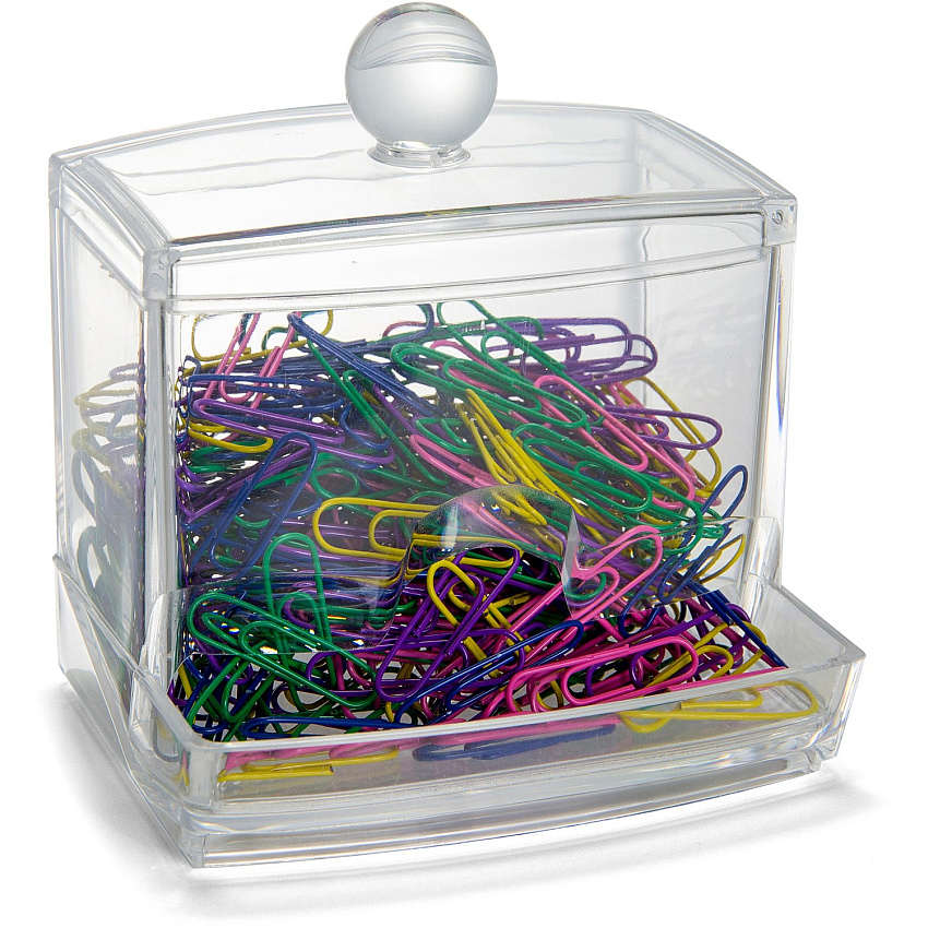 Officemate Paper Clip Dispenser Clear - PVC-free - 1 Each (93697)