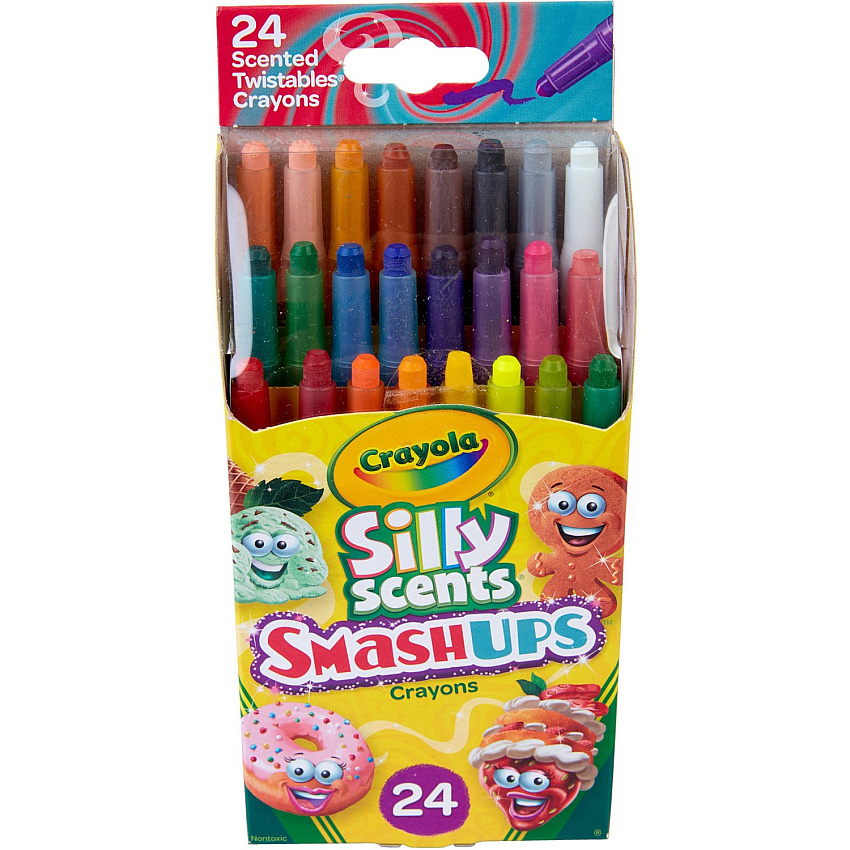 Crayola Silly Scents Mini Twistables Crayons 5" Length - Assorted - 24 / Pack (523470)