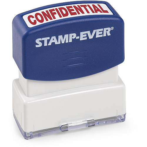 Printy Pre-inked CONFIDENTIAL Message Stamp Message Stamp - CONFIDENTIAL - Red - 1 Each (5944)