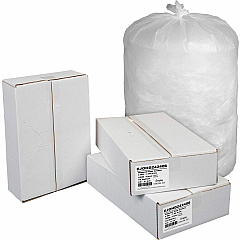 Everyday Genuine Joe High-Density Can Liners 10 gal Capacity - 24" Length x 24" Width x 0.20 mil (5 Micron) Thickness - High Density - Natural - Resin - Office Waste, Receptacle - 1000 / Carton (HD242406)