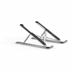 DURABLE Laptop Stand Fold Upto 15" Screen Size Notebook Support - Aluminum - Silver - 1 Each (505123)