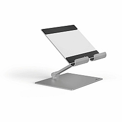 DURABLE Tablet Stand Rise Up to 13" Screen Support - 2.20 lb Load Capacity - 8.07" Height x 6.69" Width x 5.39" Depth - Tabletop - Anodized Aluminium - Aluminum - Silver - For Smartphone, Tablet - Flexible, Wear Resistant, Adjustable Height, Ergo (894023) DURABLE Tablet Stand Rise Up to 13" Screen Support - 2.20 lb Load Capacity - 8.07" Height x 6.69" Width x 5.39" Depth - Tabletop - Anodized Aluminium - Aluminum - Silver - For Smartphone, Tablet - Flexible, Wear Resistant, Adjustable Height, Ergo (894023)