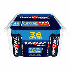 Rayovac High Energy Alkaline AAA Batteries For Flashlight, Toy, Mouse, Remote Control - AAA - 12 Year Shelf Life - 36 / Pack (82436PP) Rayovac High Energy Alkaline AAA Batteries For Flashlight, Toy, Mouse, Remote Control - AAA - 12 Year Shelf Life - 36 / Pack (82436PP)