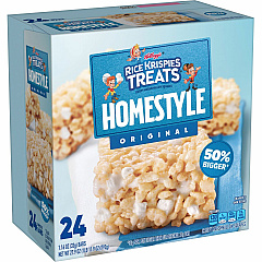 Rice Krispies Homestyle Original Treats Individually Wrapped - Original - 1.74 lb - 24 / Box (27141)