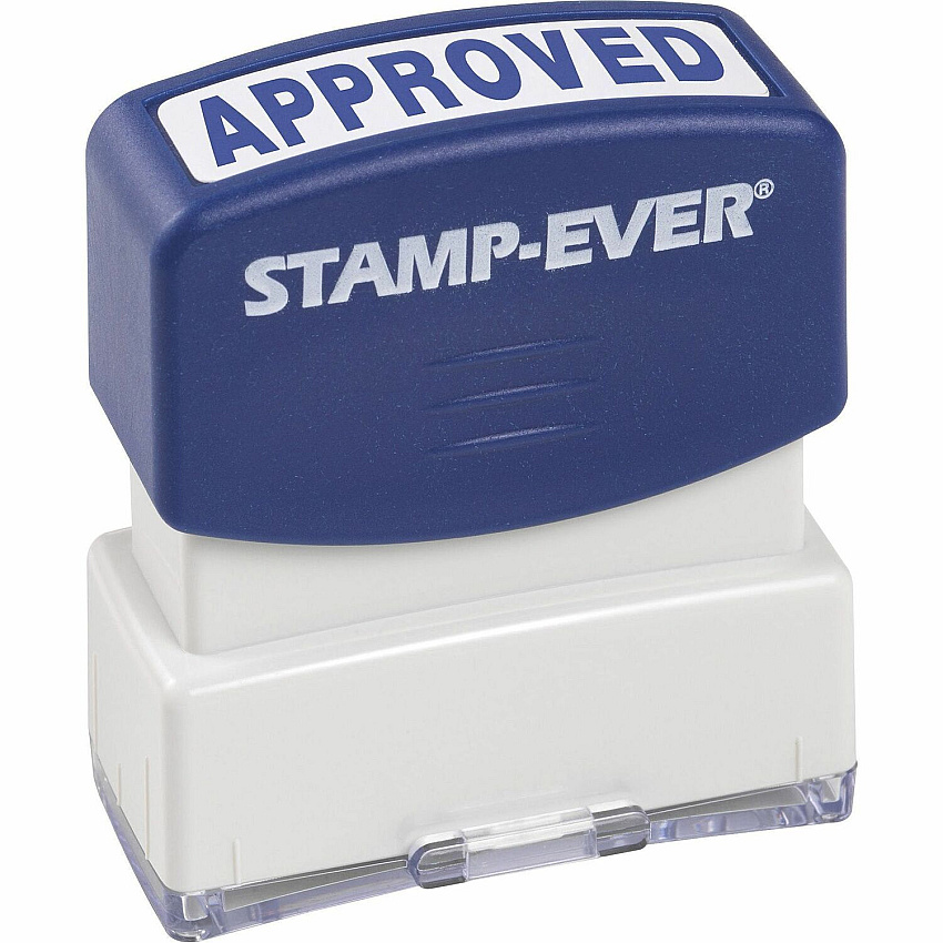 Trodat Pre-inked APPROVED Message Stamp Message Stamp - APPROVED - 0.56" Impression Width x 1.69" Impression Length - Blue - 1 Each (5941)
