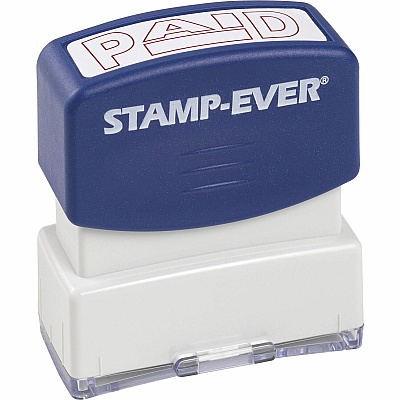 Trodat Pre-inked PAID Message Stamp Message Stamp - PAID - 0.56" Impression Width x 1.69" Impression Length - Red - 1 Each (5959)
