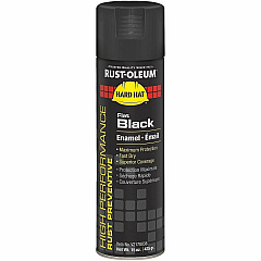 Rust-Oleum Protective Enamel Spray Paint Gloss - Flat Black - 15 fl oz - 6 / Carton (V2178838)
