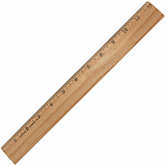 Charles Leonard Office Ruler 12" Length x 1.3" Width - Wood, Metal - Brown - 1 Each (77312)
