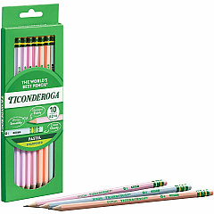 Ticonderoga Wood Pencils Graphite Lead - Assorted Wood Barrel - 10 / Box (X13710)