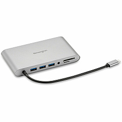 Kensington UH1440P USB-C Dual Video Mobile Dock for Notebook, Tablet, Smartphone, Monitor - Memory Card Reader - SD, microSD - USB Type C - 2 Displays Supported - Full HD - 1920 x 1080 - 3 x USB Ports - USB Type-A - USB Type-C - 1 x RJ-45 Ports - (33853) Kensington UH1440P USB-C Dual Video Mobile Dock for Notebook, Tablet, Smartphone, Monitor - Memory Card Reader - SD, microSD - USB Type C - 2 Displays Supported - Full HD - 1920 x 1080 - 3 x USB Ports - USB Type-A - USB Type-C - 1 x RJ-45 Ports - (33853)