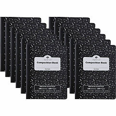 Sparco Composition Notebook 100 Sheets - Letter - Black Cover - 12 / Pack (00334) Sparco Composition Notebook 100 Sheets - Letter - Black Cover - 12 / Pack (00334)