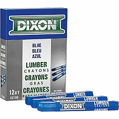 Dixon Industrial Lumber Crayons Blue - 12 / Box (X52100)