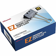 Officemate Binder Clip Large - 6.4" Length x 4" Width - 1" Size Capacity - for Binder - Gray - 1 Box (99200)