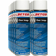 Betco Clear Image Glass & Surface Cleaner 19 fl oz (0.6 quart) - Non Ammoniated, Fog-free, Streak-free, Anti-fog - White Aerosol Spray Can - 12 / Carton (0922302CT)