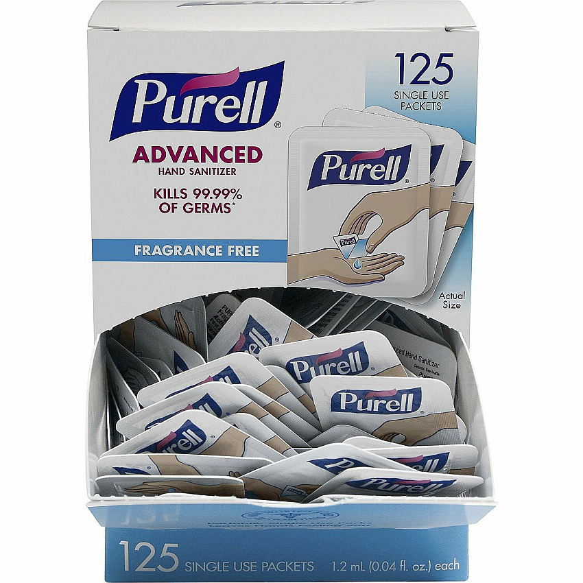 PURELL&reg; Advanced Hand Sanitizer Gel Kill Germs - Hand - Clear - Durable - 1 Each - 125 /Dispenser Box (9630125CTN)