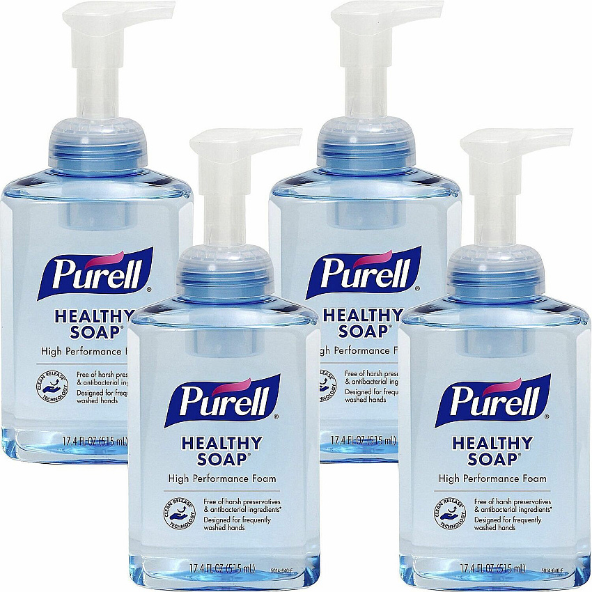 Gojo&reg; CRT HEALTHY SOAP High Performance Foam 17.40 fl oz - Push Pump Dispenser - Bacteria Remover, Soil Remover, Kill Germs - Hand, Skin - Moisturizing - Clear - Refillable, Triclosan-free, Phthalate-free, Paraben-free, Non-irritating, Quic (501404CT)